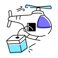 Get this doodle icon of package delivery 