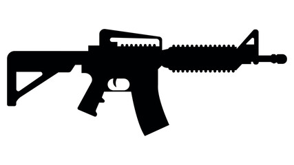 Modern vector illustration of an automatic gun. Vector illustration