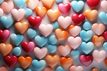 Valentine&rsquo;s Day minimalistic pastel colours pattern