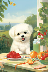 lovely puppy, Generative AI