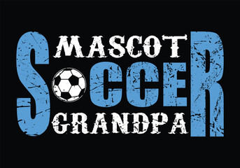 Mascot Soccer Grandpa Design Template Shirt, backround, Soccer t shirt Design Vector..