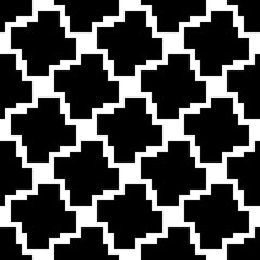 Crosses seamless ornament. Geometric pattern. Folk illustration. Tiles wallpaper. Ethnic motif. Tribal backdrop. Geometrical background. Digital paper, textile print, web design, abstract. Vector art. - obrazy, fototapety, plakaty