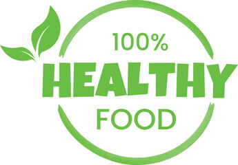 Eco, bio, organic and natural products sticker, label, badge and logo. Ecology icon. Health food. Logo template with green leaves for organic and eco friendly products. Vector illustration