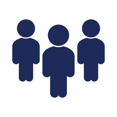 Team icon flat solid vector illustration template in trendy style 