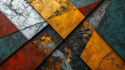 Fondo geométrico abstracto con textura. Generado por IA. - obrazy, fototapety, plakaty