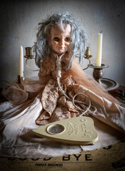 Creepy doll with noose found in abandoned house