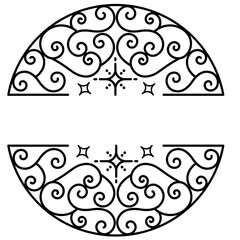 swirly round decor