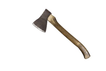 Image of an ax on a white background.