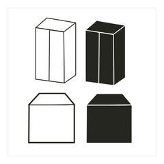 Box Outline And Vector 