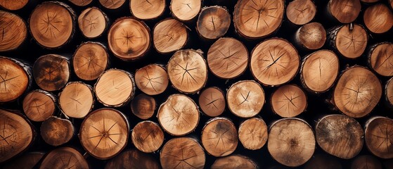 a group of cut logs - Powered by Adobe