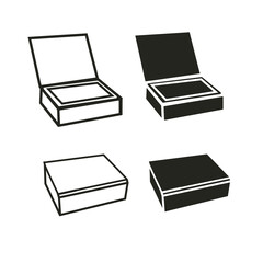 Box Outline And Vector 