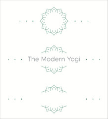 Minimal, Modern Yoga Logo and Flower Design