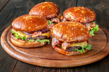 Batch of hamburgers