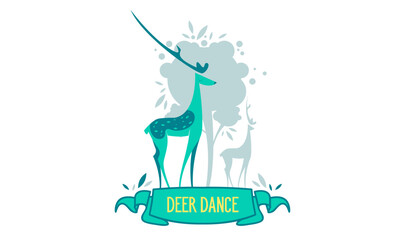 Deer Illustration T-Shirt Design