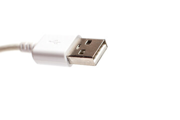 USB connector on white background