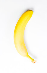 Yellow bananas on a white background