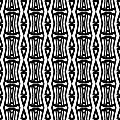 Abstract Shapes.Vector Seamless Black and White Pattern.Design element for prints, decoration, cover, textile, digital wallpaper, web background, wrapping paper, clothing, fabric, packaging, cards.