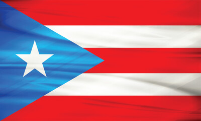 Illustration of Puerto Rico Flag and Editable vector Puerto Rico Country Flag