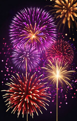 Obraz premium fireworks on the night sky