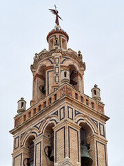 Fototapeta premium Towers of Church of Ecija, town of Seville, Andalusia, Spain. Known for the city of towers for its churches.