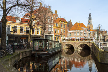 Cityscape of the center of the Dutch city of Alkmaar.