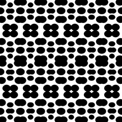 Abstract Shapes.Vector Seamless Black and White Pattern.Design element for prints, decoration, cover, textile, digital wallpaper, web background, wrapping paper, clothing, fabric, packaging, cards.