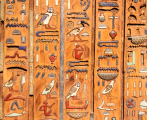 Egyptian hieroglyphics. Vintage background