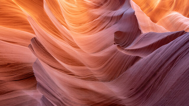 scenic antelope canyon near page arizona usa - amazing sandstone walls
