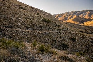 Built Up Trail Wall In Guadalupe Moutains