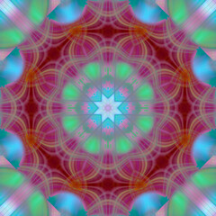 Kaleidoscope abstract symmetrical pattern. illustration for design. beautiful and calming.