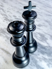 Black Chess King and Queen