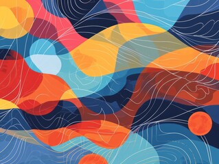 Seamless background pattern. Abstract wavy pattern. illustration. Generative AI