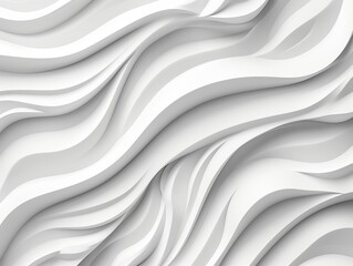 Obraz na płótnie Canvas 3d white abstract background with wavy lines. illustration. Generative AI
