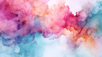 Watercolor Stains on White Background