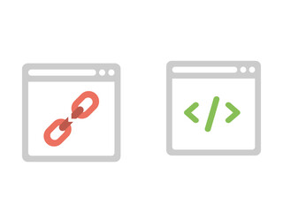 HTML sign icon set vector illustration.