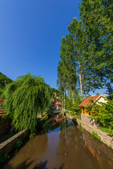 Beautiful place with cafe, restaurant and water canal, Armenia