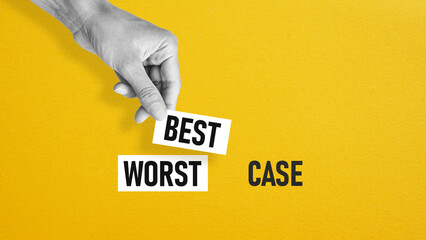 Best case and worst case for decision - obrazy, fototapety, plakaty