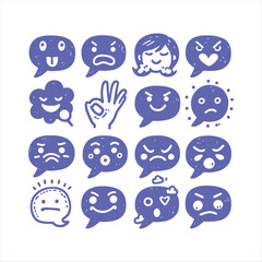 Fototapeta premium logo vector hand drawn speech bubbles set