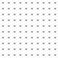 Square seamless background pattern from geometric shapes are different sizes and opacity. The pattern is evenly filled with black twelve numbers. Vector illustration on white background