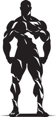 The Onyx Atlas Full Body Black Vector Symbol Vectorized Vigor Bodybuilders Black Logo Icon