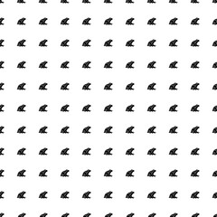 Square seamless background pattern from black frog symbols. The pattern is evenly filled. Vector illustration on white background