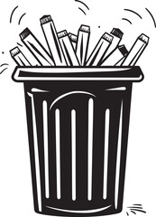 Quit and Dispose Symbol No Smoking Vector Butt Disposal Emblem Black Bin Logo