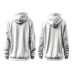 Blank white hoodie isolated on transparent background