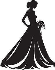 Radiant Bridal Radiance Monochrome Emblem Bridal Harmony Black Vector Emblem