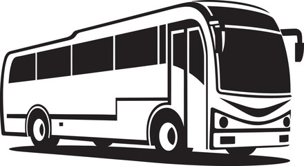 Bus Mystery Black Vector Emblem Classic Commute Black Vector Logo