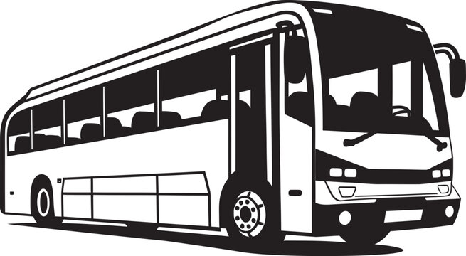 recommend clip art: Transportation Illustration Vector Emblem Modern Travel Black Bus Icon