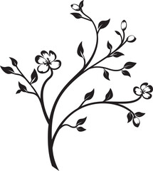 Vineyard Elegance Black Wine Icon Botanical Wine Delight Monochrome Design