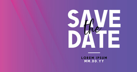 Save the date banner. Can be used for business, marketing and advertising.