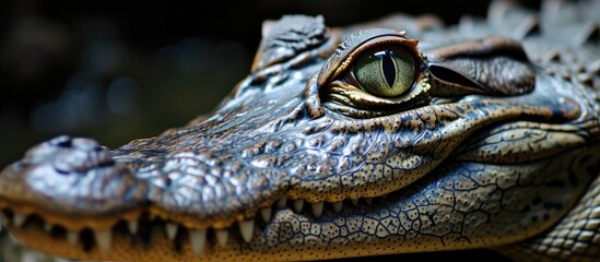 The Siamese Crocodile has a distinct bony crest above its eyes.