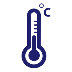 Thermometer vector icon on white